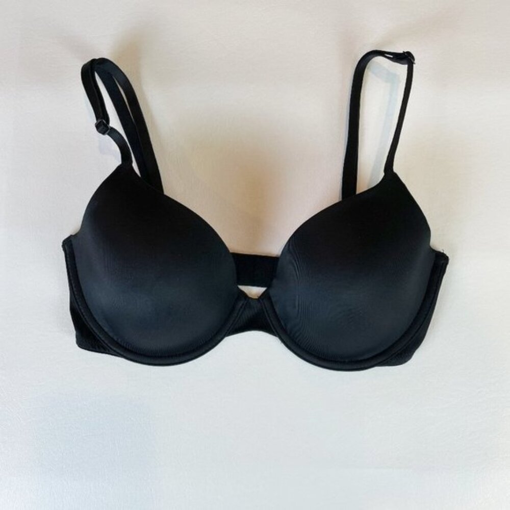 NWOT Victorias Secret PINK Bra 32D Wear Everywhere T-Shirt Lightly Lined Black